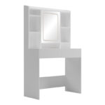 Dressing table Efilia with led in white color 90x40x145cm
