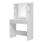 Dressing table Efilia with led in white color 90x40x145cm - Image 3