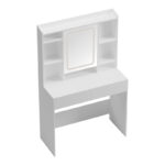 Dressing table Efilia with led in white color 90x40x145cm - Image 4