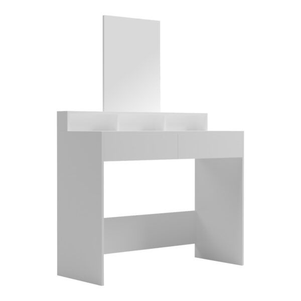 Dressing table Frentsel with mirror in white color 100x40x140cm