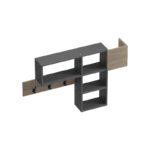 Wall shelf rack Wenia in sonoma-anthracite 99.5x15x61cm - Image 4