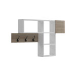 Wall shelf rack Wenia in sonoma-white 99.5x15x61cm