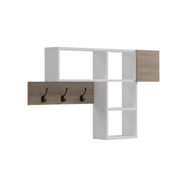 Wall shelf rack Wenia in sonoma-white 99.5x15x61cm