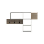 Wall shelf rack Wenia in sonoma and beige marble look 99.5x15x61cm - Image 2