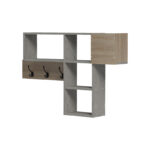 Wall shelf rack Wenia in sonoma and beige marble look 99.5x15x61cm - Image 3