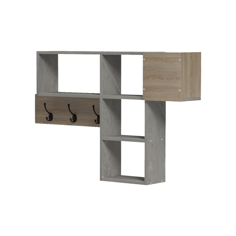 230-000121-2 Wall shelf rack Wenia in sonoma and beige marble look 99.5x15x61cm - Image 3