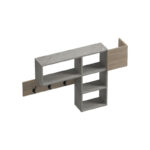 Wall shelf rack Wenia in sonoma and beige marble look 99.5x15x61cm - Image 4