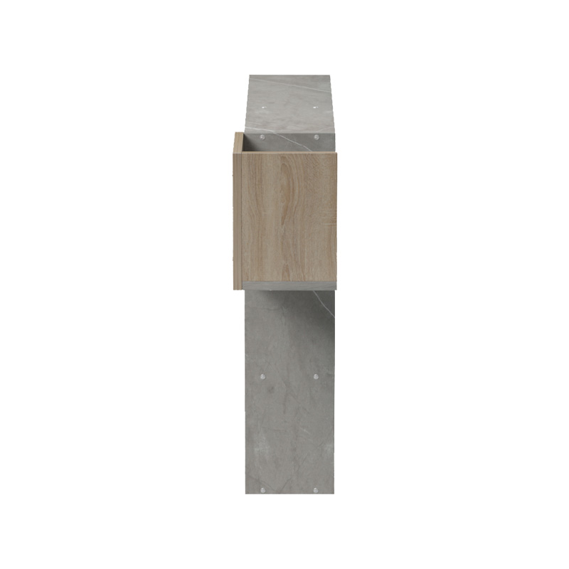 230-000121-4 Wall shelf rack Wenia in sonoma and beige marble look 99.5x15x61cm - Image 5
