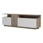 TV unit Vendora in sonoma-white color 150x29.5x46.3cm - Image 3