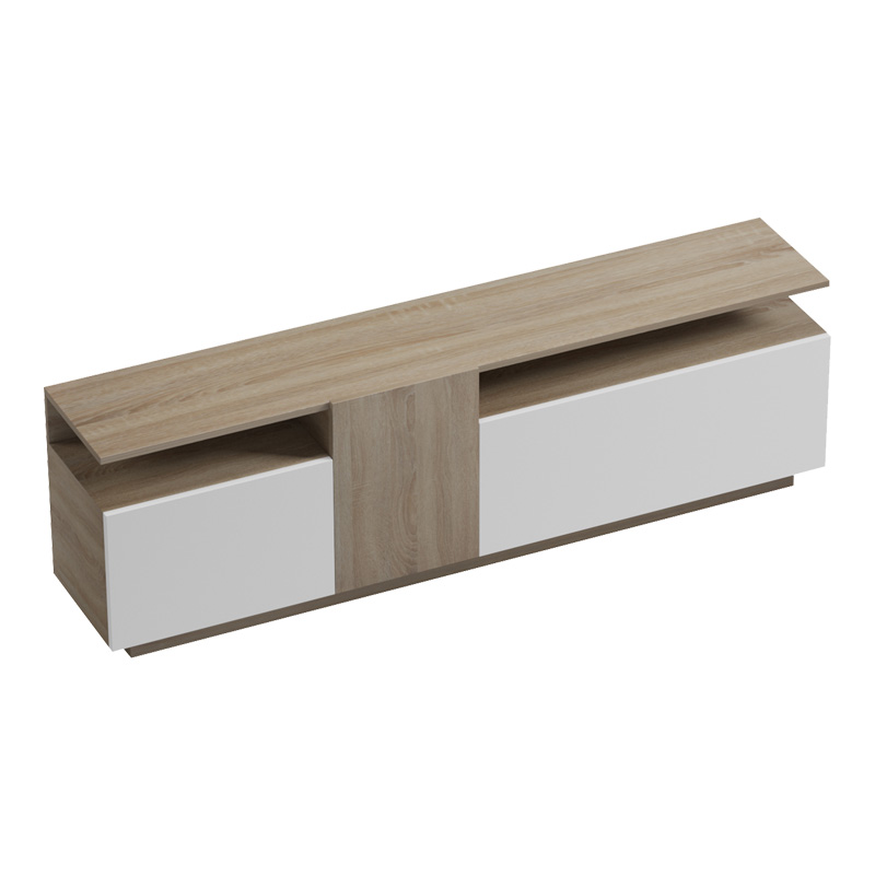 230-000122-3 TV unit Vendora in sonoma-white color 150x29.5x46.3cm - Image 4