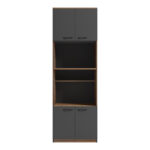 Rowan kitchen cabinet in oak-dark grey shade 60x42x182cm - Image 2