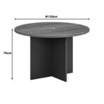 Oscar Professional conference table in walnut-anthracite shade D150x76cm - Image 2