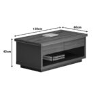 Oscar professional office table in walnut-anthracite shade 120x60x42cm - Image 2