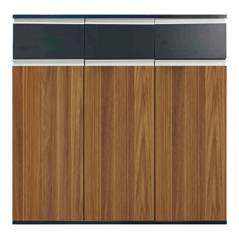 246-000035-1 Professional office cabinets Oscar walnut-anthracite 200x40x120cm - Image 2