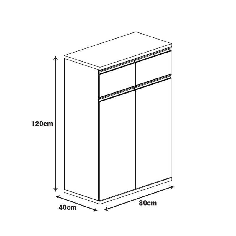 246-000035-4 Professional office cabinets Oscar walnut-anthracite 200x40x120cm - Image 5