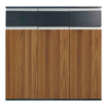 Professional office cabinets Oscar walnut-anthracite 240x40x120cm - Image 2