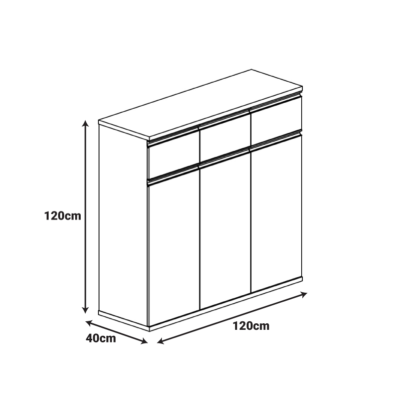 246-000036-2 Professional office cabinets Oscar walnut-anthracite 240x40x120cm - Image 3