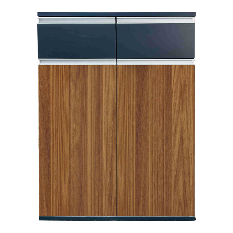 246-000037-1 Professional office cabinets Oscar walnut-anthracite 160x40x120cm - Слика 2