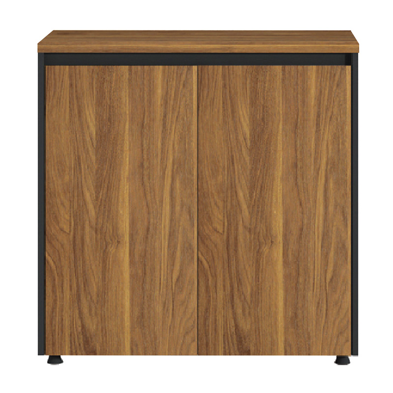 246-000039-1 Professional office low cabinets Oscar walnut-anthracite 160x40x80cm - Слика 2