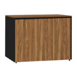 Professional office low cabinets Oscar walnut-anthracite 200x40x80cm - Image 3