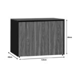Professional office low cabinets Oscar walnut-anthracite 200x40x80cm - Image 5