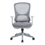 Litulo office chair mesh fabric in grey shade 51x50.5x98/106cm - Image 3