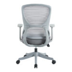 Litulo office chair mesh fabric in grey shade 51x50.5x98/106cm - Image 4