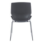 Genuine PP-PU visitor chair in black with cushion 47x52x85cm - Image 4