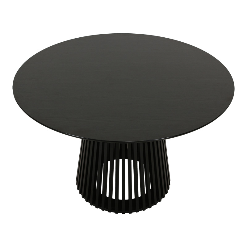 260-000036-1 Dining table Domonic mdf in black color D120x75cm - Image 2