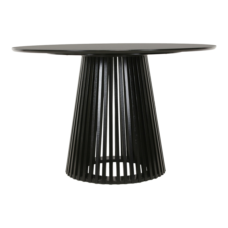 260-000036-2 Dining table Domonic mdf in black color D120x75cm - Image 3