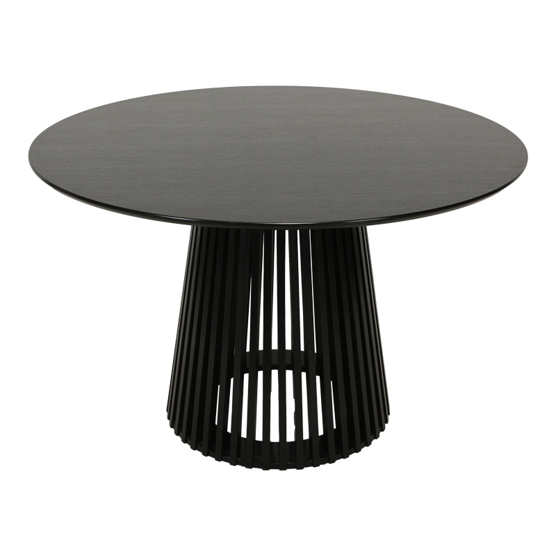 260-000036 Dining table Domonic mdf in black color D120x75cm - Image 1