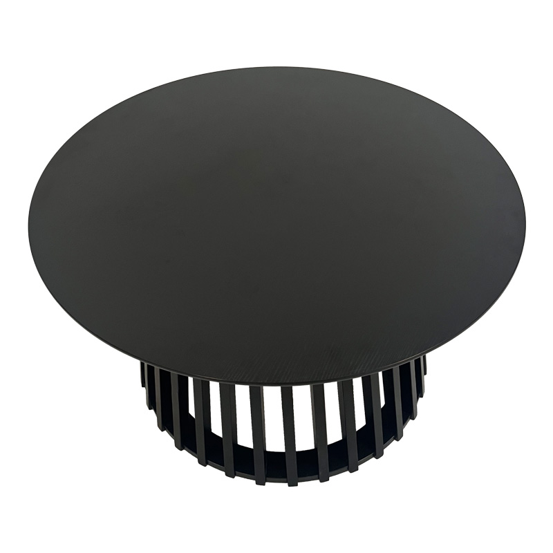 260-000037-2 Coffee table Domonic mdf in black color D80x45cm - Image 3
