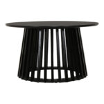 Coffee table Domonic mdf in black color D80x45cm - Image 4
