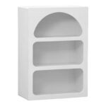 Bookcase Emersi mdf in white color 70x35x100cm