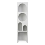 Bookcase Emersi mdf in white color 48x35x180cm - Image 2