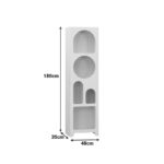 Bookcase Emersi mdf in white color 48x35x180cm - Image 6