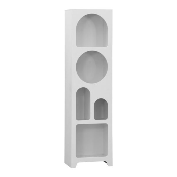 Bookcase Emersi mdf in white color 48x35x180cm