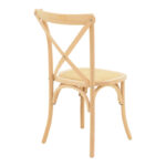 Dylon stackable chair unpainted beech wood-rattan seat 48x52x89cm - Слика 3
