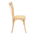Dylon stackable chair unpainted beech wood-rattan seat 48x52x89cm - Слика 4