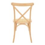 Dylon stackable chair unpainted beech wood-rattan seat 48x52x89cm - Слика 6