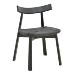 Стол Кларета со боја на гума и јаже во црна нијанса 53x55x79 см