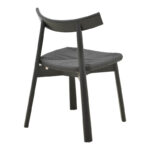 Clareta chair rubberwood-rope in black shade 53x55x79cm - Слика 3