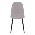 Dining chair Bella grey fabric and black metal leg 43.5x52x89cm - Слика 4