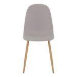 Dining chair Bella grey fabric and natural color metal leg 43.5x52x89cm - Image 4