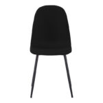 Dining chair Bella black fabric and black metal leg 43.5x52x89cm - Слика 4