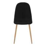 Dining chair Bella black fabric and natural metal leg 43.5x52x89cm - Слика 4