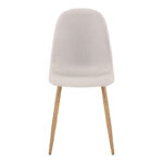 Dining chair Bella light grey fabric and natural color metal leg 43.5x52x89cm - Image 4