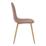 Dining chair Bella velvet in rotten apple and natural metal leg 43.5x52x89cm - Слика 3