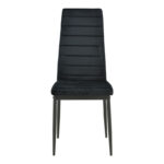 Parker chair velvet in black shade with black metal leg 39.5x48x95cm - Слика 4