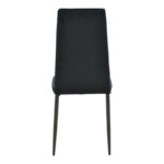Parker chair velvet in black shade with black metal leg 39.5x48x95cm - Слика 5